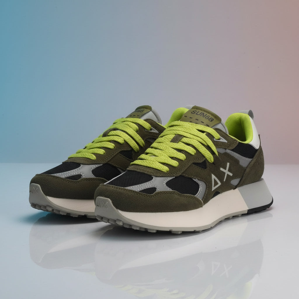 BASKET SUN68-JAKI-OUTDOOR-19-MILITAIRE