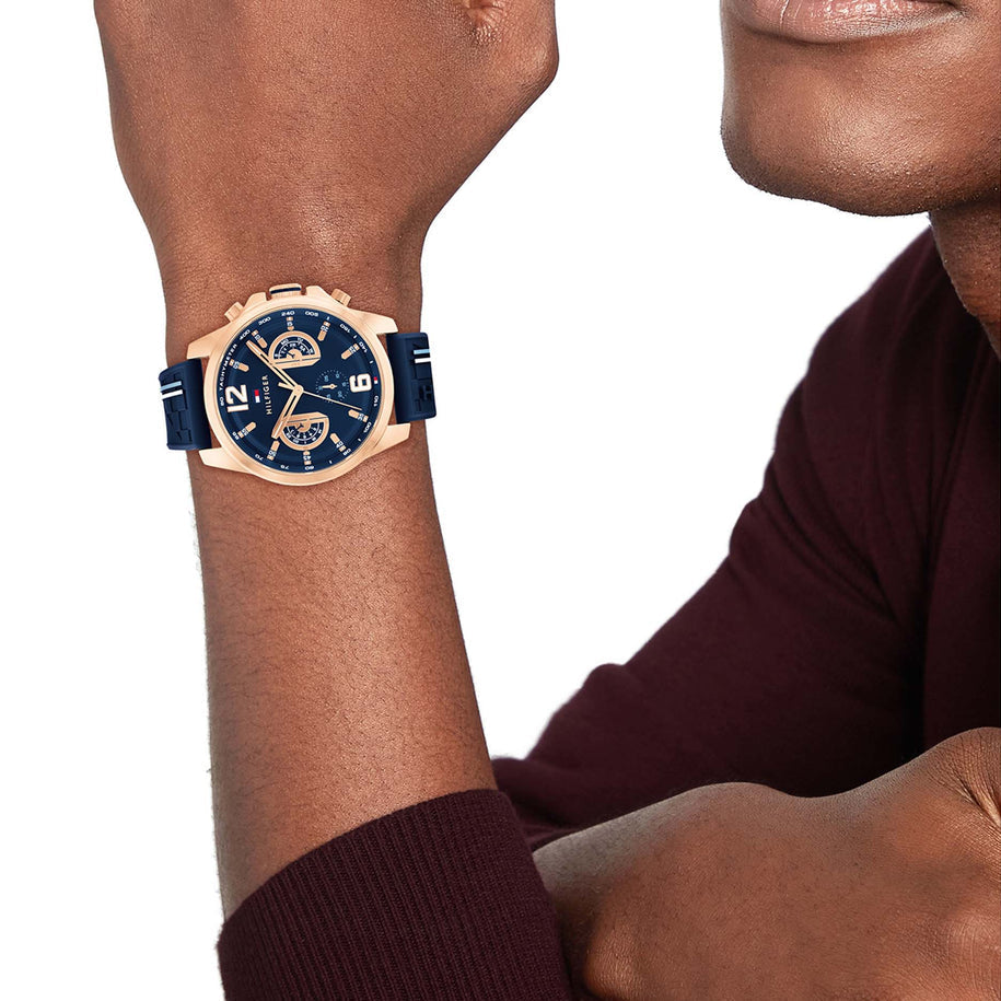 Montre Tommy Hilfiger Silicone Navy Dial Multi-function