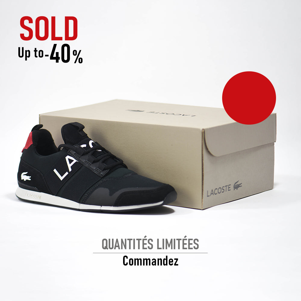 LACOSTE MANEVRA ELITE 0120 1 CMA BLK/RED TEXTILE