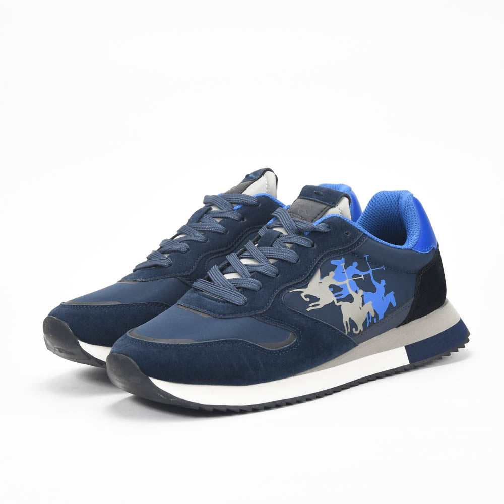 La Martina Low Sneakers Blue Leather
