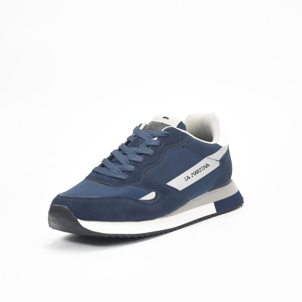 La Martina Low Sneakers Blue Leather