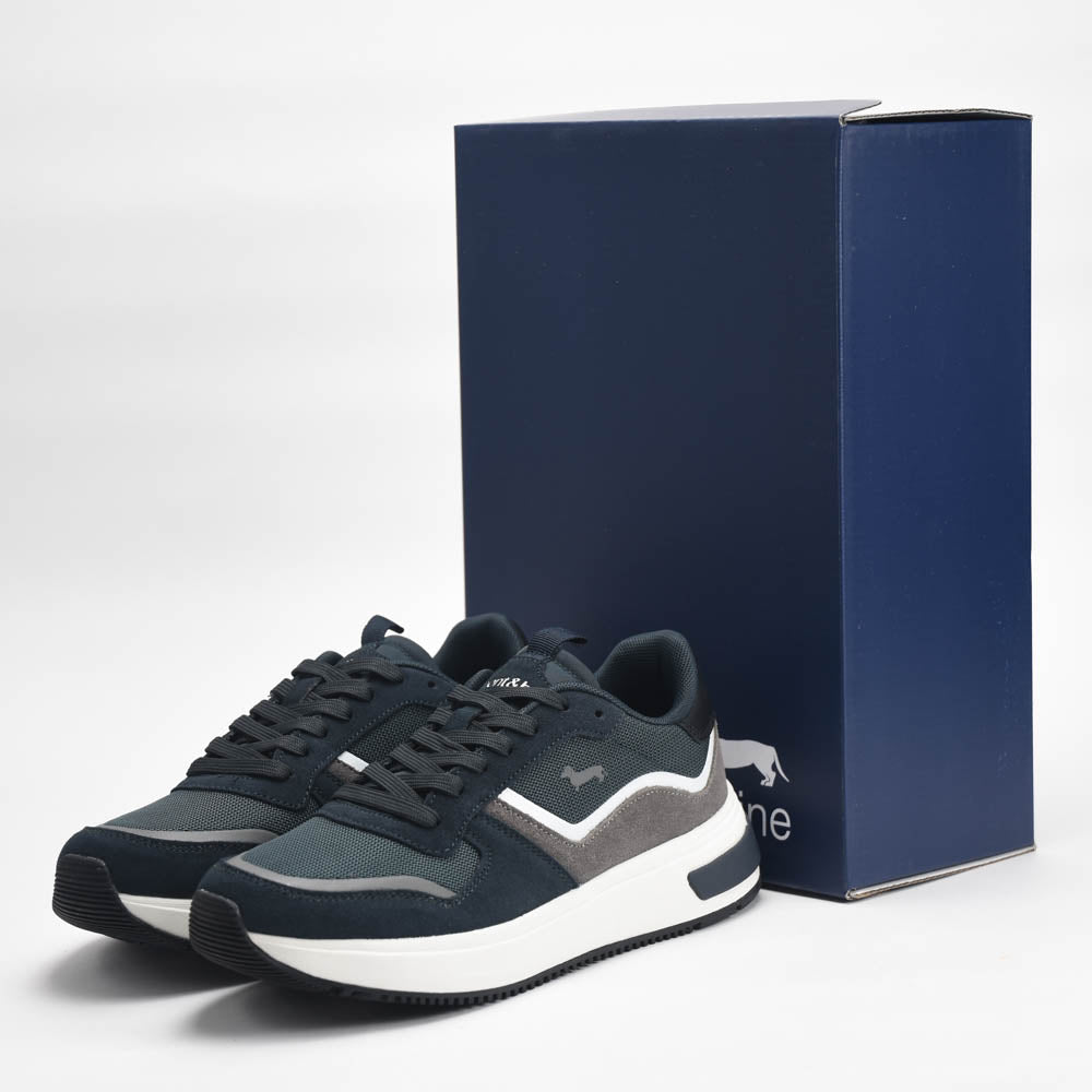 Harmont and Blaine Suede and Fabric Sneakers