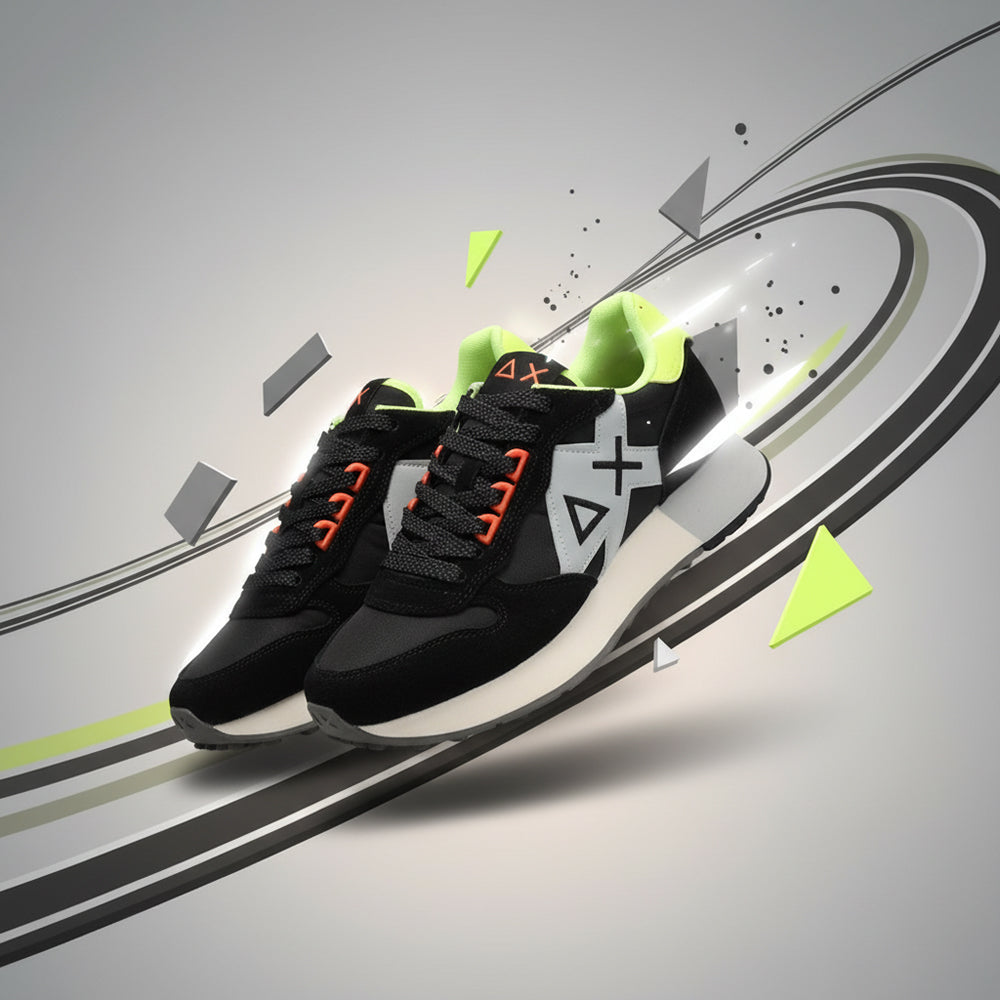 BASKET SUN68 JAKI 2.0 FLUO 11 NERO