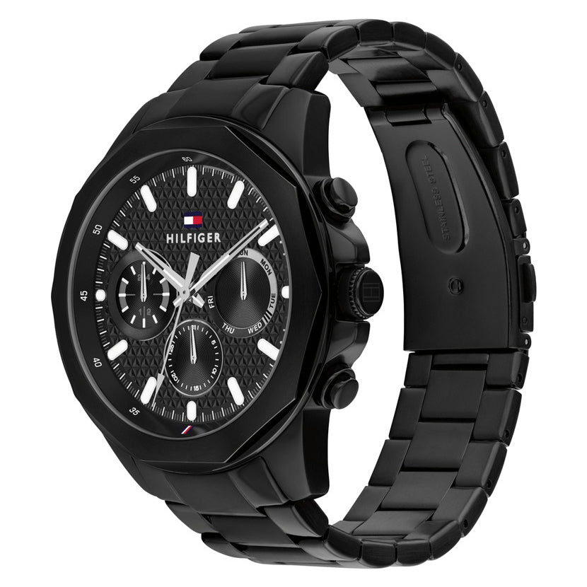 Montre Tommy Hilfiger Lars Black Stainless Steel Geometric Dial