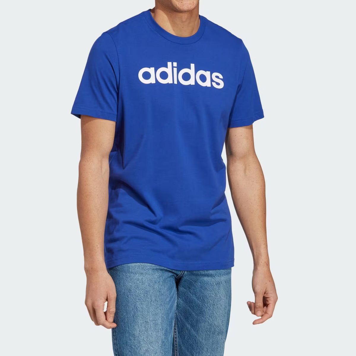 ADIDAS Essentials Single Jersey Linear Embroidered Logo Tee