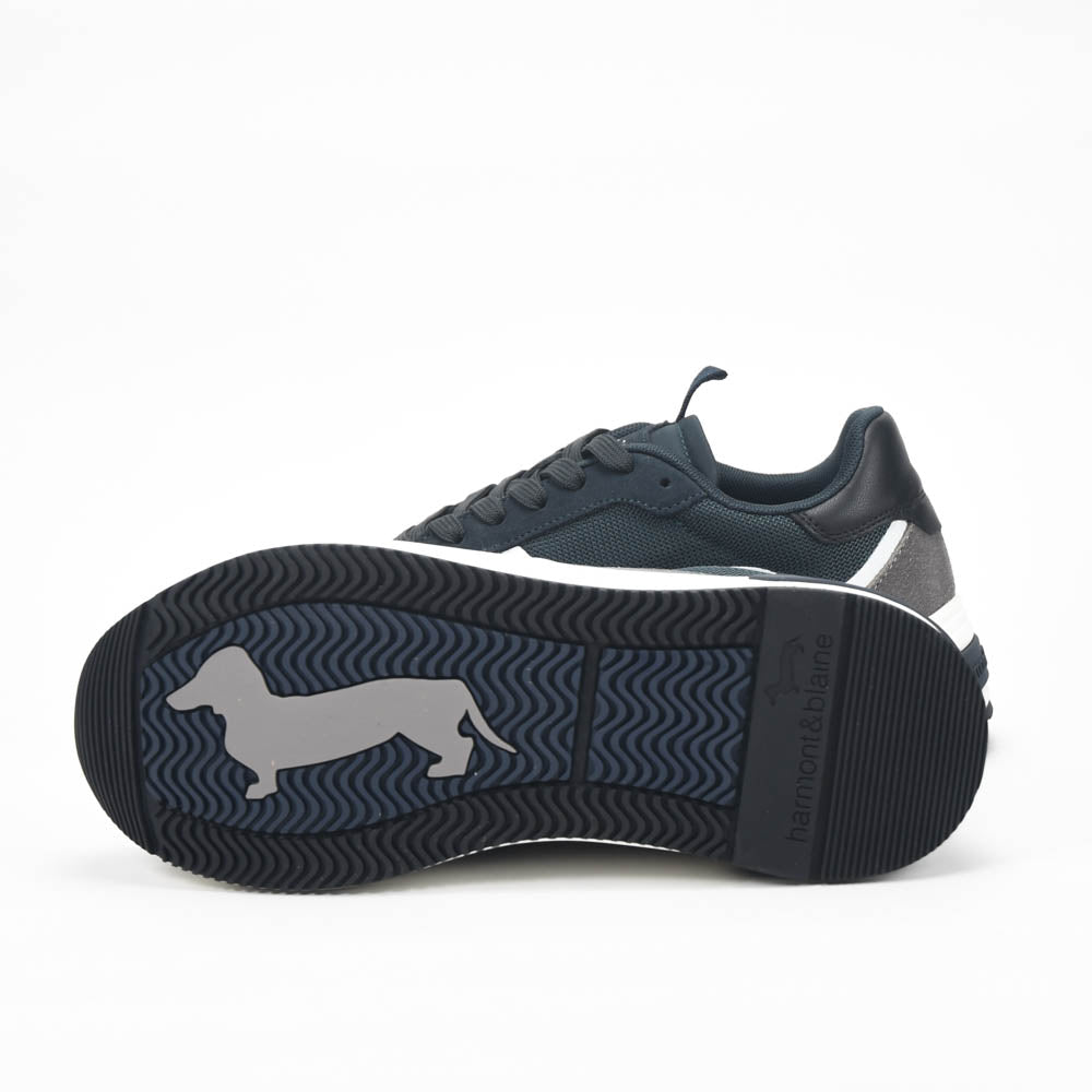 Harmont and Blaine Suede and Fabric Sneakers