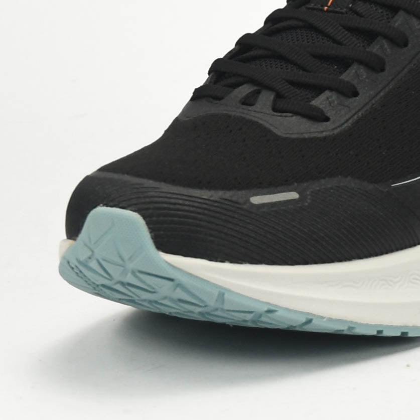 PEAK CUSHION RUNNING SHOES-BLACK/LT.GREY