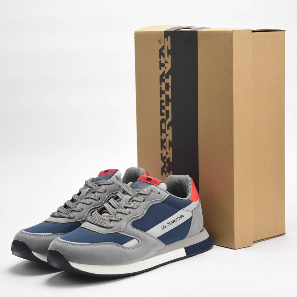 La Martina Low Top Leather Sneakers Grey