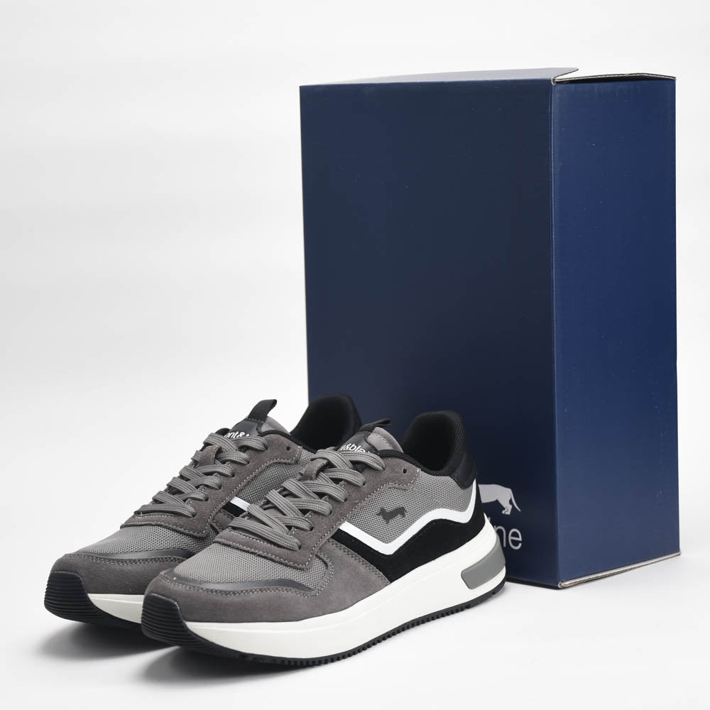 Harmont and Blaine Suede and Technical Fabric Sneakers