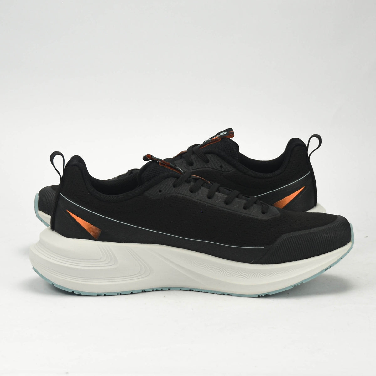 PEAK CUSHION RUNNING SHOES-BLACK/LT.GREY
