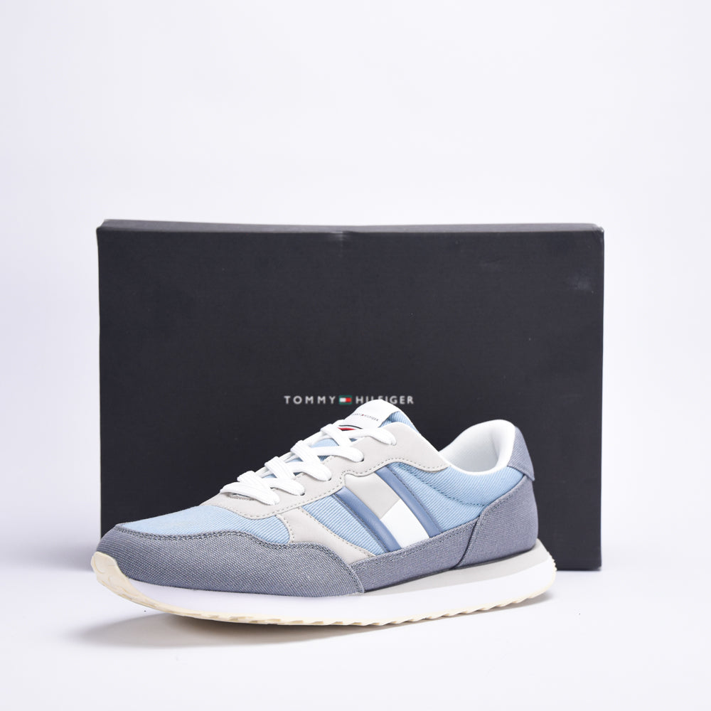FLAG LOW CUT LACE-UP SNEAKER DENIM/GREY