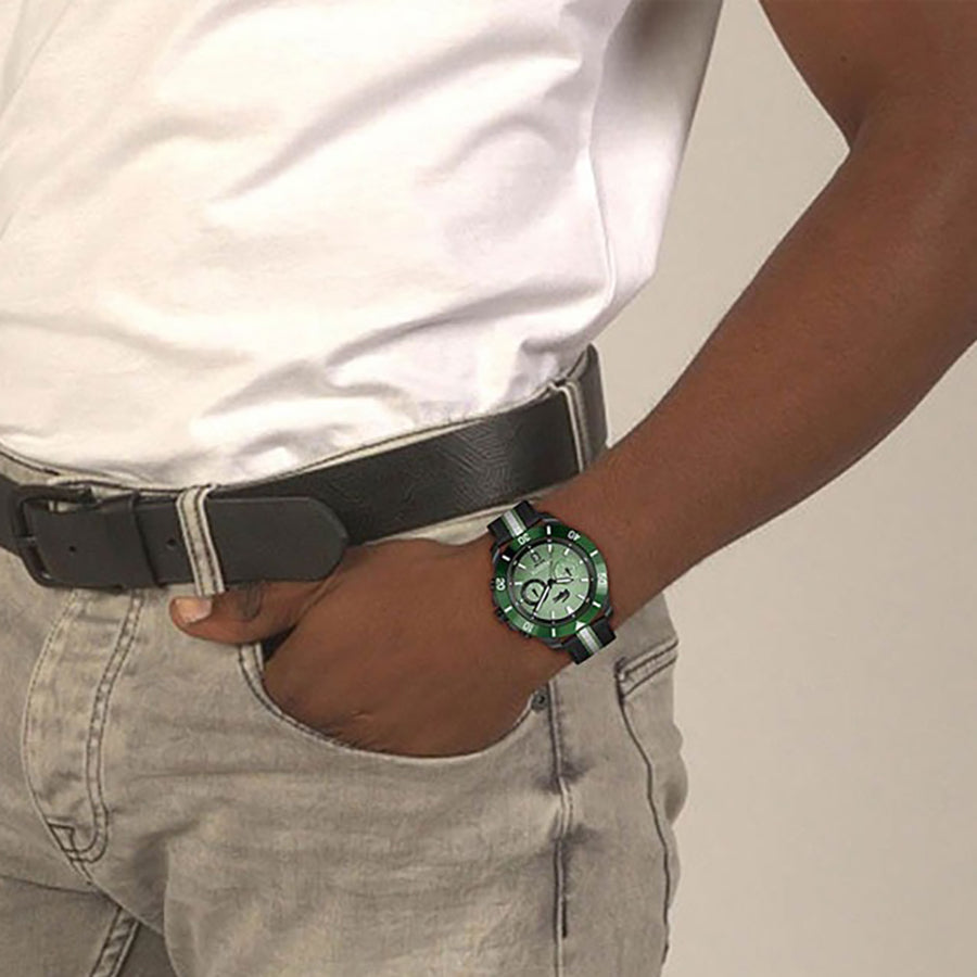 MONTRES Lacoste Toronga Dual Time Date Noir / Vert