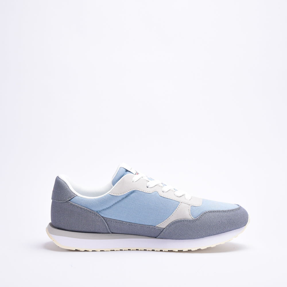FLAG LOW CUT LACE-UP SNEAKER DENIM/GREY